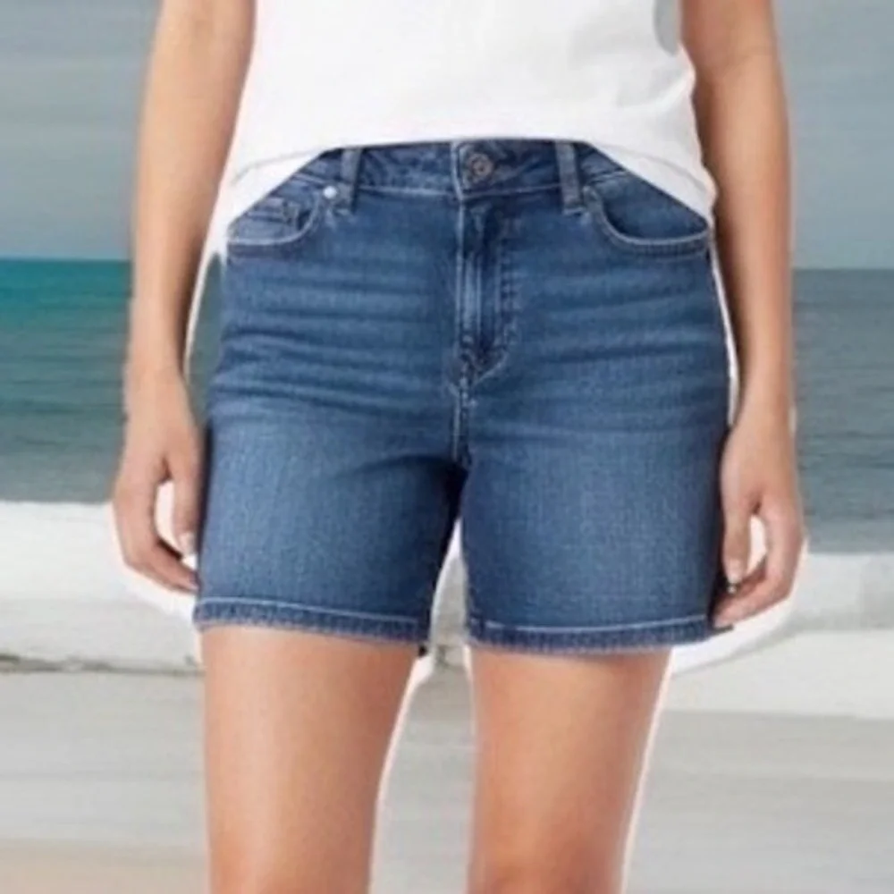 Banana Republic Denim Shorts Women‎ 29 Blue Premium Denim Stretch Medium Wash - Picture 13 of 14